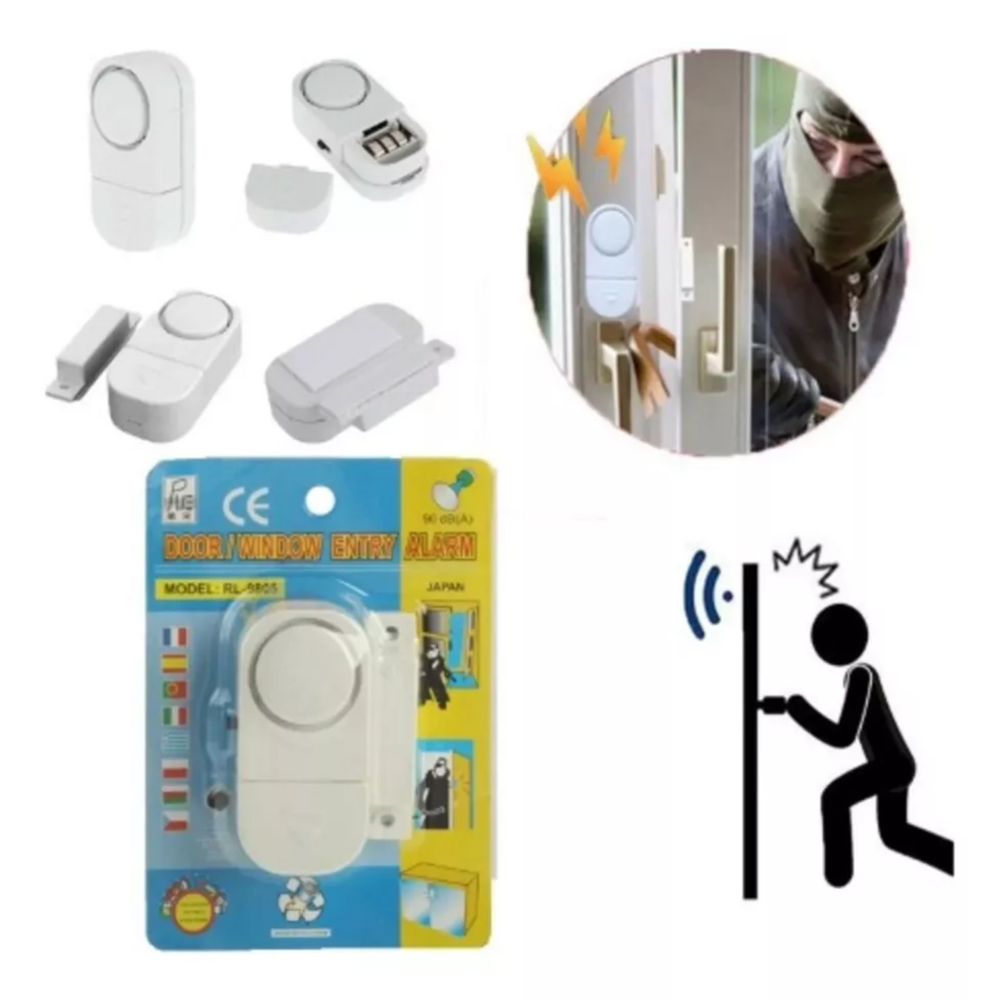 ALARMA PARA PUERTAS Y VENTANAS CON SENSOR MAGNÉTICO